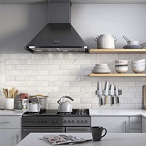 Classico Carrara Matte Bullnose 3" x 6" Ceramic Wall Trim-  Marble Look -Sold Per Piece - .06 Square Feet Per Piece