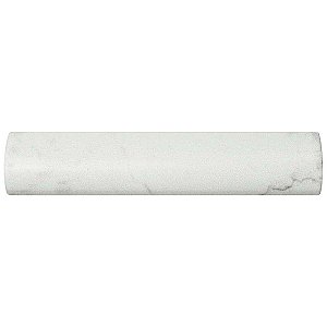 Classico Carrara Matte Pencil Bullnose 1-1/4" x 6" Ceramic Wall Trim - Marble Look-  Sold Per Piece - .06 Square Feet Per Piece