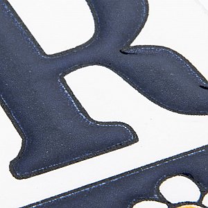 Sevillano Flora Address Letter R 2-1/8" x 4-3/8" Ceramic Wall Tile - Sold by the individual piece