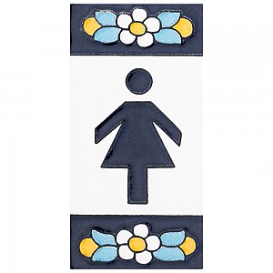 Sevillano Flora Address Accents Girl 2-1/8" x 4-3/8" Ceramic Wall Tile - Sold by the individual piece