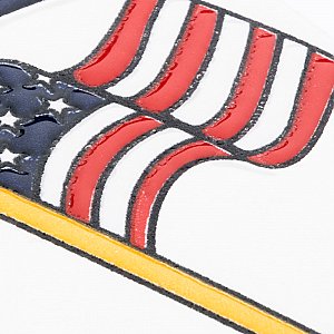 Sevillano Flora Address Accents US Flag 2-1/8" x 4-3/8" Ceramic Wall Tile - Sold by the individual piece