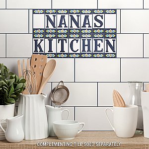 Sevillano Flora Address Letter X 2-1/8" x 4-3/8" Ceramic Wall Tile - Sold by the individual piece