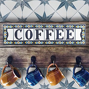 Sevillano Flora Address Letter X 2-1/8" x 4-3/8" Ceramic Wall Tile - Sold by the individual piece
