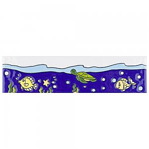 Captain Fishie 2" x 7-7/8" Ceramic Wall Trim Tile - Sold by the individual piece