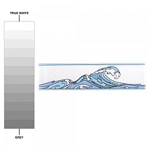 Captain Kanagawa Wave Glacier Blue 2" x 7-7/8" Ceramic Wall Trim Tile - Sold by the individual piece