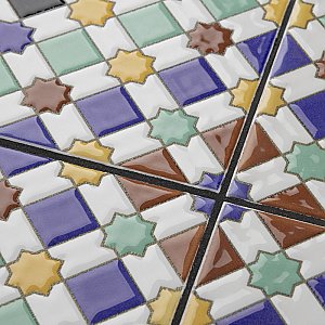 Sevillano Giralda 7-7/8" x 7-7/8" Ceramic Wall Tile - 25 Tiles Per Case - 11.0 Sq. Ft.