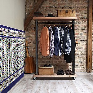 Sevillano Giralda Cenefa 7-7/8" x 7-7/8" Ceramic Wall Border Tile - 25 Tiles Per Case - 11.0 Sq. Ft.