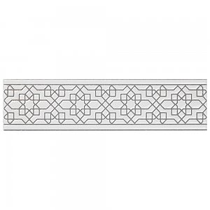 Sevillano Listello Estrella White 2" x 7-7/8" Ceramic Wall Trim - Sold Individually