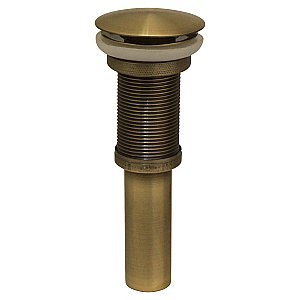 Decorative 2-1/2" Diameter Pop-up Mushroom Drain with Overflow - Multiple Finishes Available