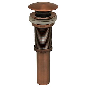 Decorative 2-1/2" Diameter Pop-up Mushroom Drain with Overflow - Multiple Finishes Available
