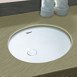 Isabella Plus Collection 16 inch Oval Undermount basin with overflow and rear center drain