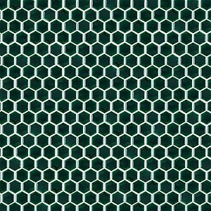 Metro Ion 1" Hex Emerald 10-1/4" x 11-7/8" Porcelain Mosaic Floor & Wall Tile - 10 Tiles Per Case - 8.6 Sq. Ft.