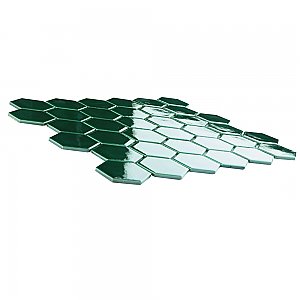 Metro Ion 2" Hex Emerald 11-1/8" x 12-5/8" Porcelain Mosaic Floor & Wall Tile - 10 Tiles Per Case - 10.0 Sq. Ft.