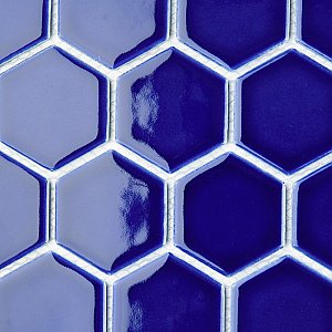 Metro Ion 2" Hex Sapphire 11-1/8" x 12-5/8" Porcelain Mosaic Floor & Wall Tile