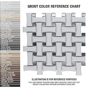 Metro Dog Bone Basketweave Matte White/Silver Glass Dot 10" x 10" Porcelain Mosaic Tile - 10 Tiles Per Case - 7.1 Sq. Ft.