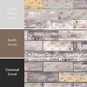 Java Wood Decor 3" x 8-7/8" Ceramic Wall Tile - 44 Tiles Per Case - 8.36 Square Feet