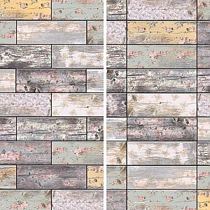 Java Wood Decor 3" x 8-7/8" Ceramic Wall Tile - 44 Tiles Per Case - 8.36 Square Feet