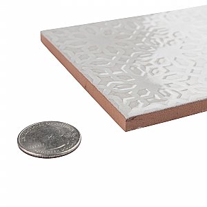 Camden Decor Antique Bianco 4" x 8" Ceramic Subway Wall Tile - Sold Per Case of 50 - 11.90 Square Feet