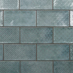 Camden Decor Emerald Green 4" x 8" Ceramic Subway Wall Tile - Sold Per Case of 50 - 11.90 Square Feet