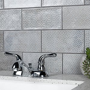 Camden Decor Light Grey 4" x 8" Ceramic Subway Wall Tile - Sold Per Case of 50 - 11.90 Square Feet