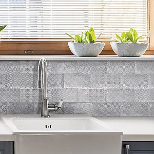 Camden Decor Light Grey 4" x 8" Ceramic Subway Wall Tile - Sold Per Case of 50 - 11.90 Square Feet