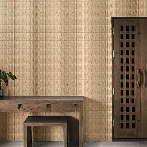 Bamboo Haven Tiki Cream 5-7/8" x 11-7/8" Ceramic Wall Tile - 20 Tiles Per Case - 9.8 Sq. Ft.