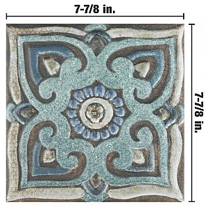 Mandala Decor Mix 7-7/8" x 7-7/8" Ceramic Wall Tile - 25 Tiles Per Case - 11.0 Sq. Ft.