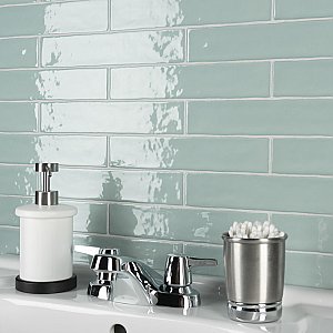 Chester Acqua 2" x 10" Ceramic Wall Tile - 96 Tiles Per Case - 13.44 Sq. Ft.