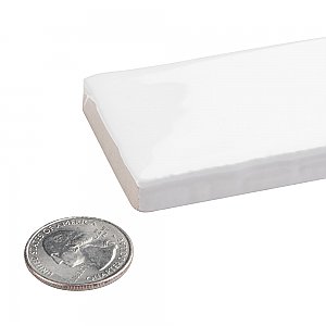 Chester Bianco 2" x 10" Ceramic Wall Tile - 96 Tiles Per Case - 13.44 Sq. Ft.