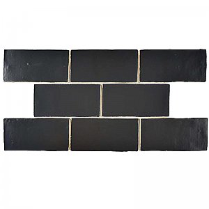Chester Subway Wall Tile - 3" x 6" - Matte Nero - Per Case of 44 - 6.02 Sq. Ft