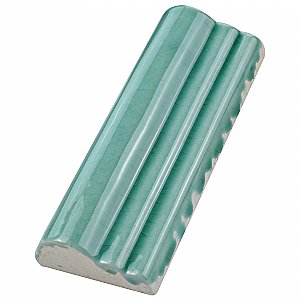 Novecento Moldura Aguamarina 2-1/8" x 5-1/8" Ceramic Trim or Liner Tile - Sold Per Tile