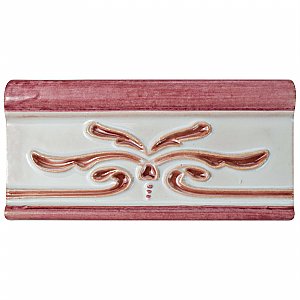Novecento Cenefa Evoli Burdeos 2-5/8" x 5-1/8" Ceramic Trim or Liner Tile - Sold Per Tile