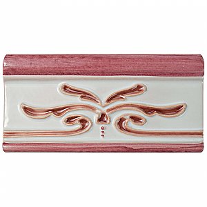 Novecento Cenefa Evoli Burdeos 2-5/8" x 5-1/8" Ceramic Trim or Liner Tile - Sold Per Tile