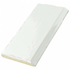 Novecento Zocalo Blanco Viejo 2-1/2" x 5-1/8" Ceramic Trim or Liner Tile - Sold Per Tile