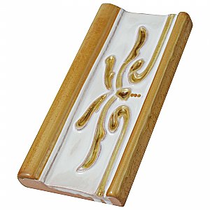 Novecento Cenefa Evoli Camel 2-5/8" x 5-1/8" Ceramic Trim or Liner Tile - Sold Per Tile