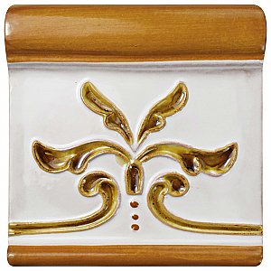Novecento Friso Evoli Camel 5-1/8" x 5-1/8" Ceramic Trim or Liner Tile - Sold Per Tile