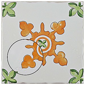 Novecento Centro Paterna 5-1/8" x 5-1/8" Ceramic Tile - Per Case of 30 - 5.87 Sq. Feet