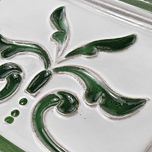 Novecento Friso Evoli Verdin 5-1/8" x 5-1/8" Ceramic Trim or Liner Tile - Sold Per Tile