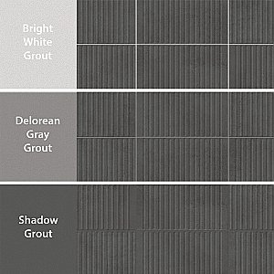 Kings Loft Black 7-7/8" x 15-3/4" Ceramic Wall Tile - 12 Tiles Per Case - 10.44 Square Feet