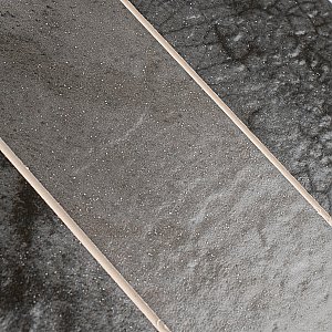 Kings Raku Black 15-3/4" x 7-7/8" Ceramic Wall Tile - Sold Per Case of 12 - 10.71 Square Feet