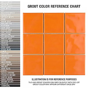 Twist Square Orange Sunset 11-3/4" x 11-3/4" Ceramic Mosaic Tile - 10 Tiles Per Case - 9.8 Sq. Ft.