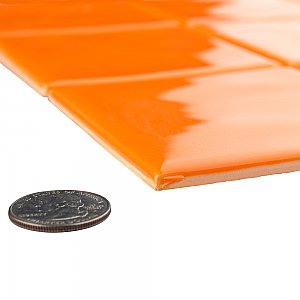Twist Square Orange Sunset 11-3/4" x 11-3/4" Ceramic Mosaic Tile - 10 Tiles Per Case - 9.8 Sq. Ft.