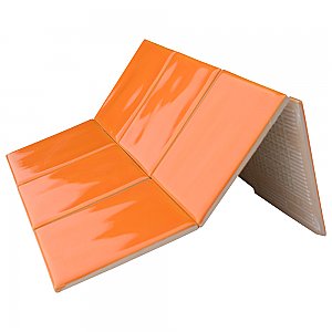 Twist Square Orange Sunset 11-3/4" x 11-3/4" Ceramic Mosaic Tile - 10 Tiles Per Case - 9.8 Sq. Ft.