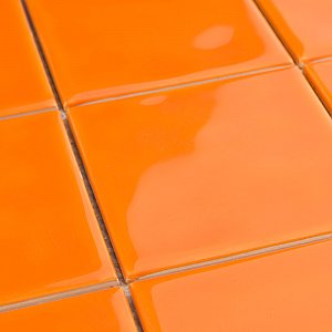 Twist Square Orange Sunset 11-3/4" x 11-3/4" Ceramic Mosaic Tile - 10 Tiles Per Case - 9.8 Sq. Ft.