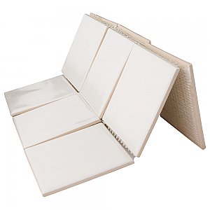 Twist Square Soft Cream 11-3/4" x 11-3/4" Ceramic Mosaic Tile - 10 Tiles Per Case - 9.8 Sq. Ft.