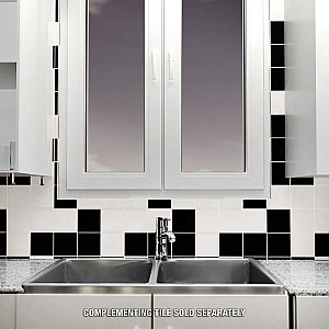 Twist Square Soft Cream 11-3/4" x 11-3/4" Ceramic Mosaic Tile - 10 Tiles Per Case - 9.8 Sq. Ft.