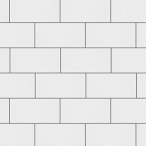 Projectos Glossy White 3-7/8"x 7-3/4" Ceramic Tile - Per Case of 50 Pieces - 11 Sq. Ft.