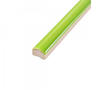Twist Green Kiwi 1/2" x 11-3/4" Cana Cigarro Ceramic Wall Trim Tile - Sold by the individual piece