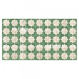 Tetuan Astre Arena Emerald 12-1/8" x 21-7/8" Porcelain Wall Tile - 7 Tiles Per Case - 13.02 Square Feet