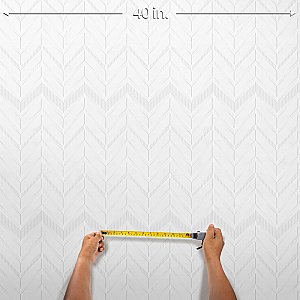 Lumiere Lelue Blanco 11-3/4" x 35-3/8" Ceramic Wall Tile - 4 Tiles Per Case - 11.64 Square Feet